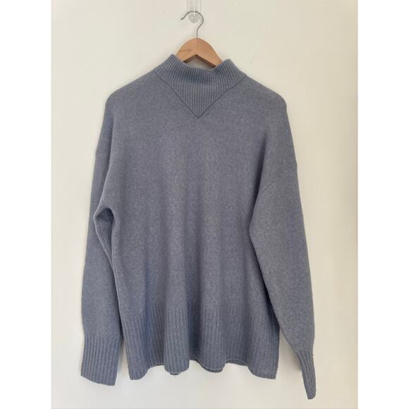 Everlane Mockneck Wool Yak Hair Blend  Sweater in Dusty Purple, Small - Picture 1 of 7